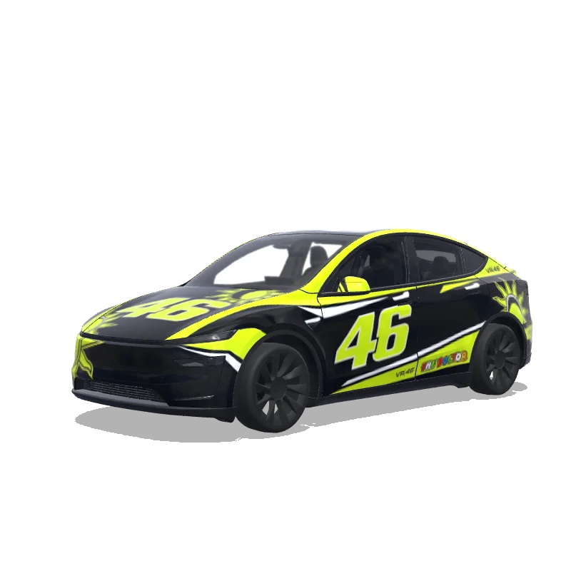 Tesla Model Y (2025+) Premium — Decoracion vr46 wrap preview