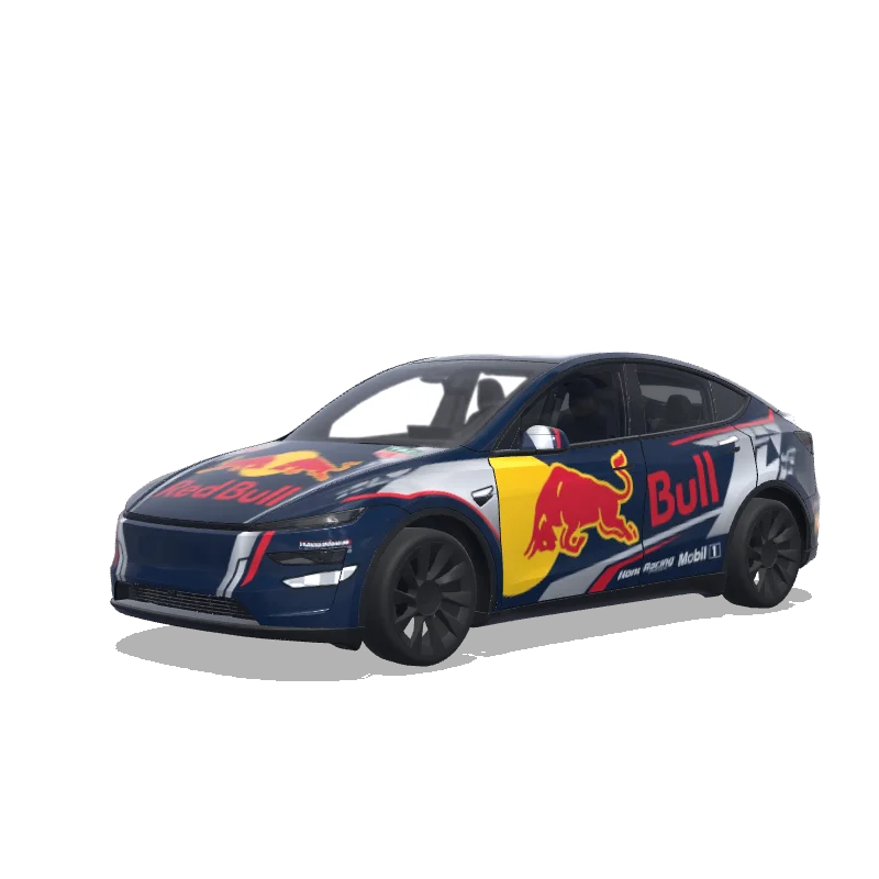 Tesla Model Y (2025+) Premium — vista previa del diseño redbull race car
