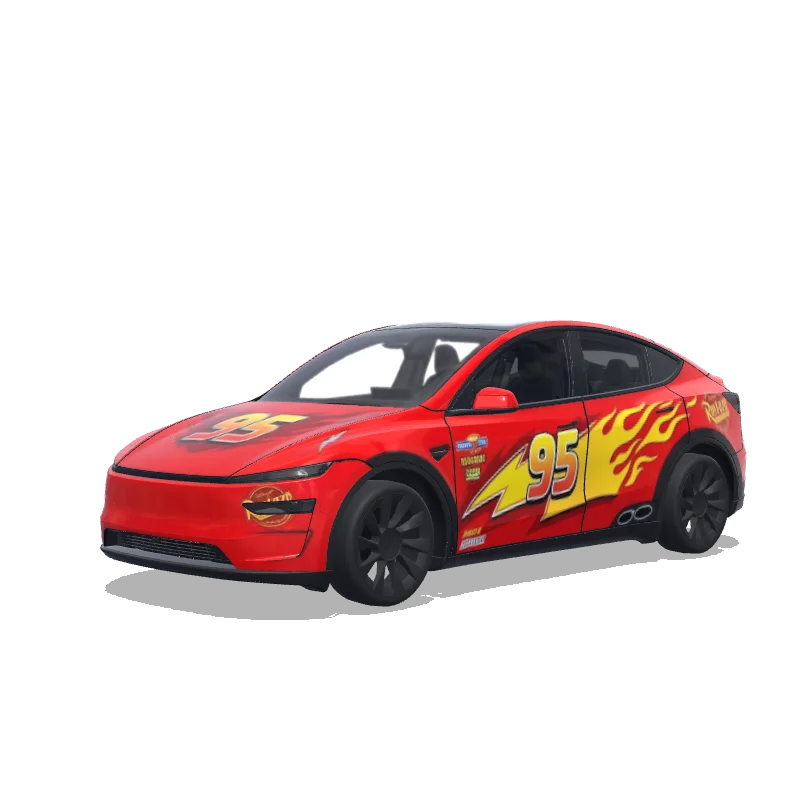 Tesla Model Y (2025+) Premium — 闪电麦昆 wrap preview