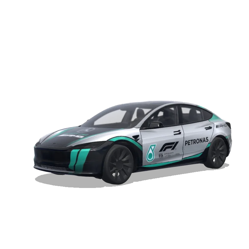 Tesla Model 3 (2024+) Standard & Premium — aperçu du wrap 2025 benz f1 safety car