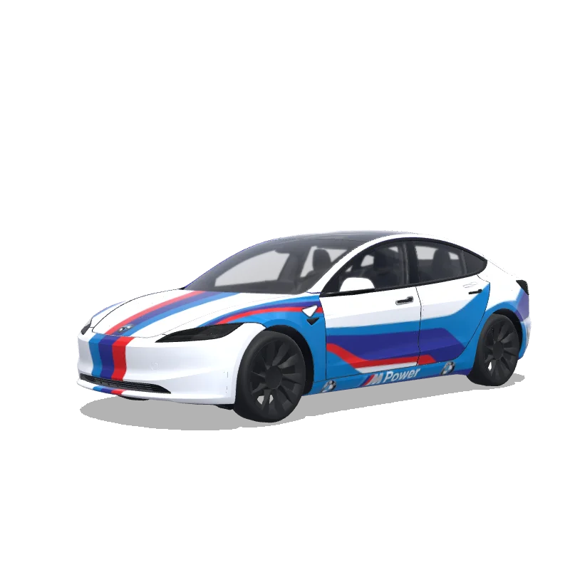 Tesla Model 3 (2024+) Standard & Premium — Wrap-Vorschau: BMWに見えるラップを作って