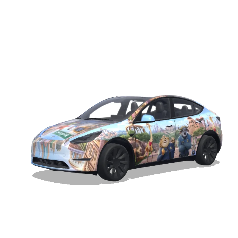 Tesla Model Y 2020-2024 — Zootopia wrap preview