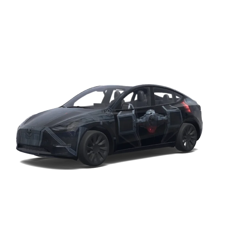 Tesla Model Y 2020-2024 — Custom design wrap preview