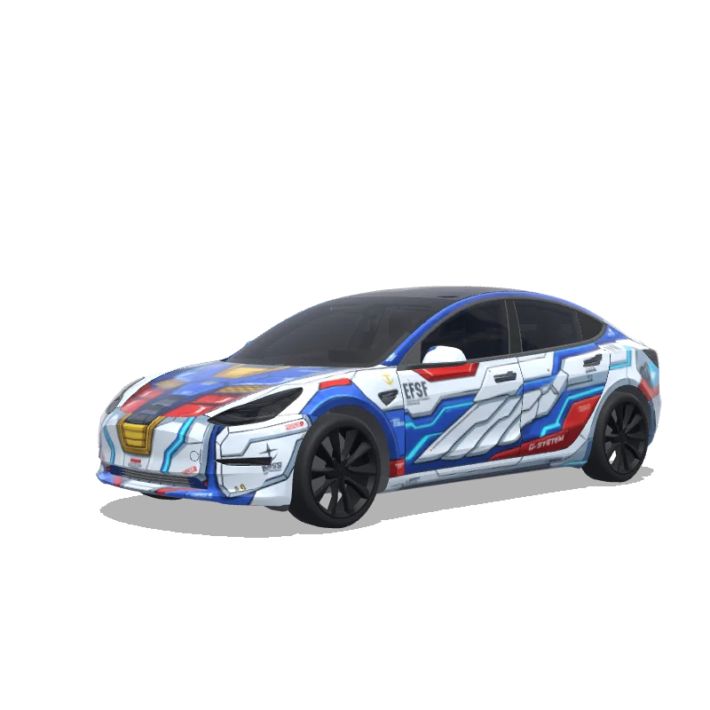 Tesla Model 3 2017-2023 — gundam latest wrap preview