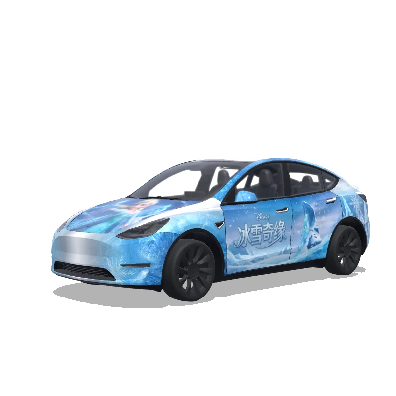 Tesla Model Y 2020-2024 — aperçu du wrap 冰雪奇缘,艾莎公主