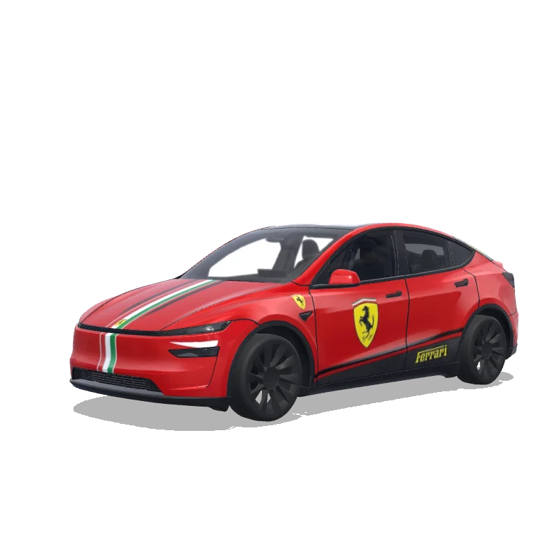 Tesla Model Y (2025+) Premium — Ferrari wrap preview