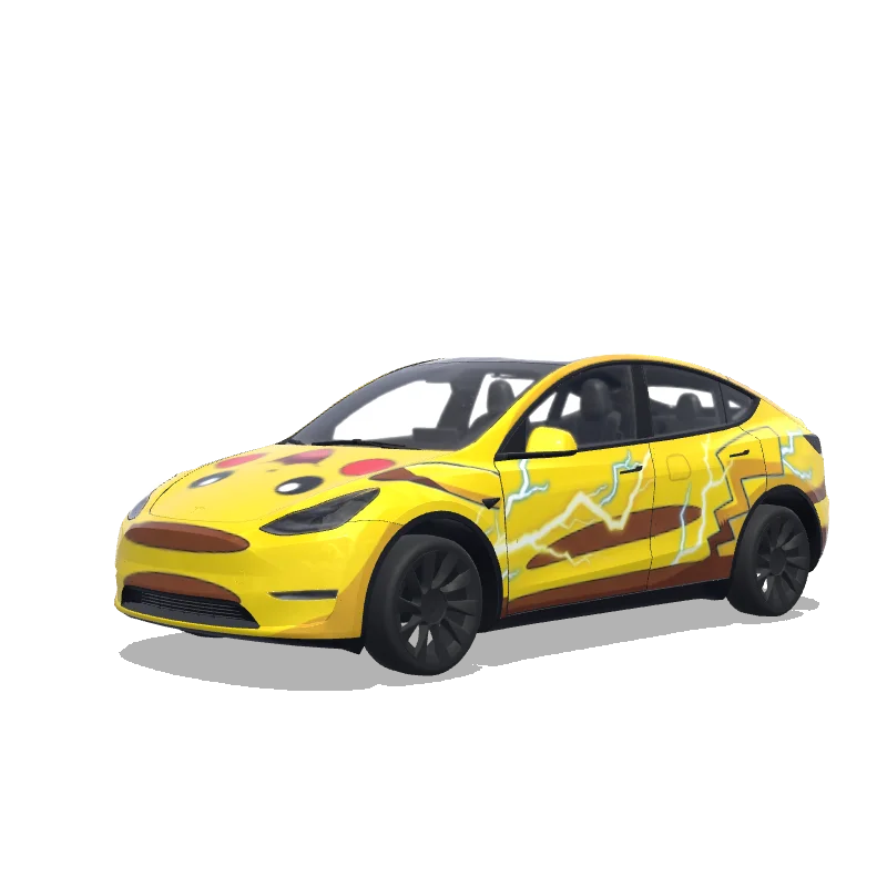 Tesla Model Y 2020-2024 — Wrap-Vorschau: pikachu