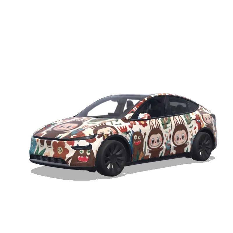 Tesla Model Y (2025+) Premium — 拉布布 wrap preview