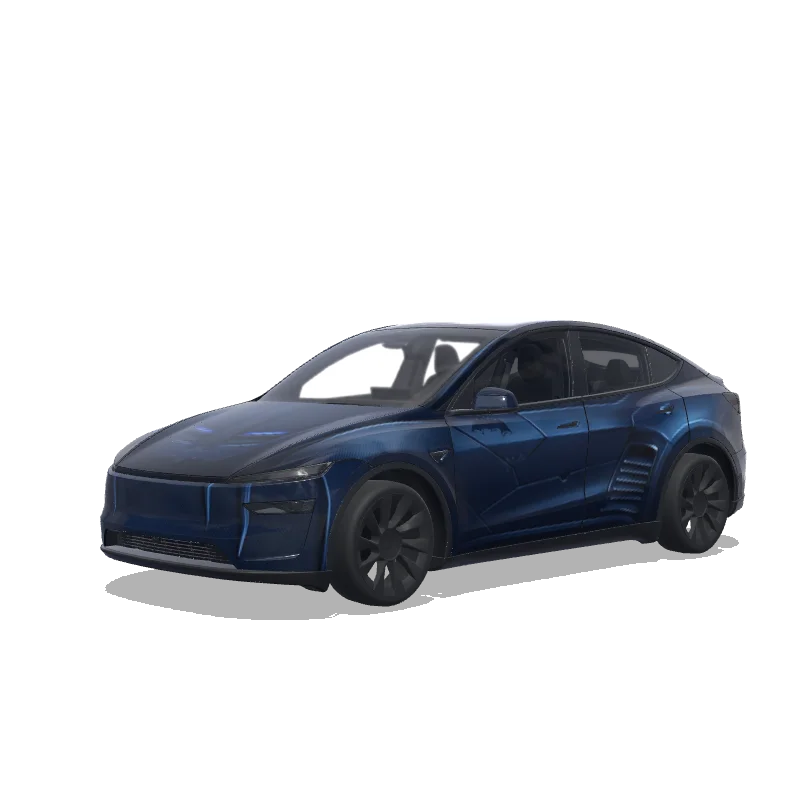 Tesla Model Y (2025+) Premium — vista previa del diseño dark blue colored Batmobile