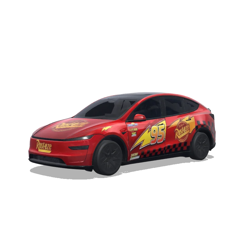 Tesla Model Y L 2025+ — vista previa del diseño mcqueen