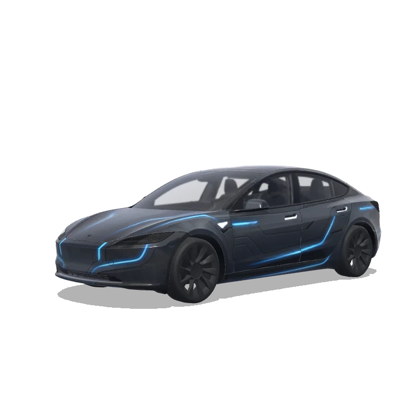 Tesla Model 3 (2024+) Standard & Premium — Futuristic, color dark grey 랩 미리보기