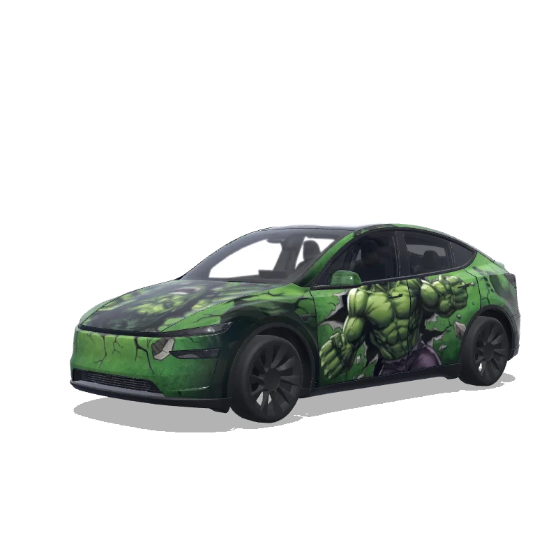 Tesla Model Y (2025+) Premium — Hulk wrap preview