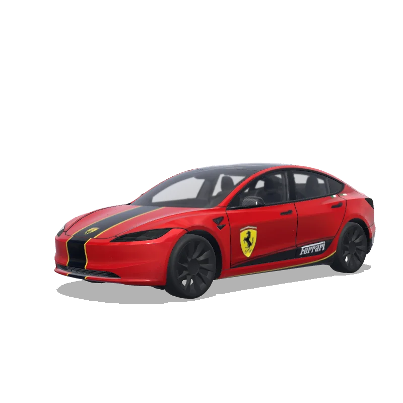 Tesla Model 3 (2024+) Standard & Premium — Ferrari涂装预览