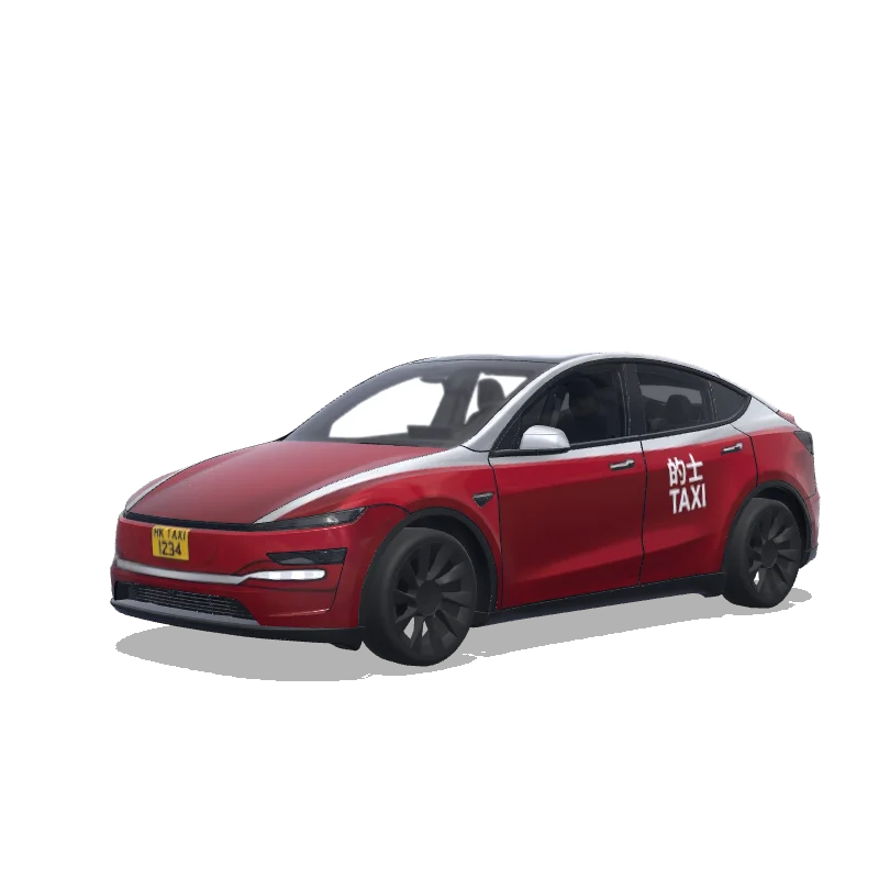 Tesla Model Y (2025+) Premium — hong kong taxi wrap preview
