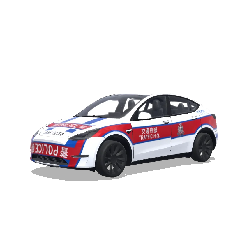 Tesla Model Y 2020-2024 — Wrap-Vorschau: hong kong police traffic