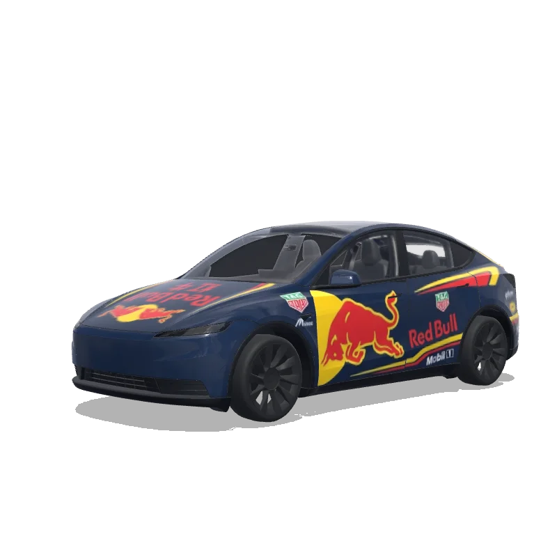 Tesla Model Y (2025+) Standard — Wrap-Vorschau: 红牛赛车