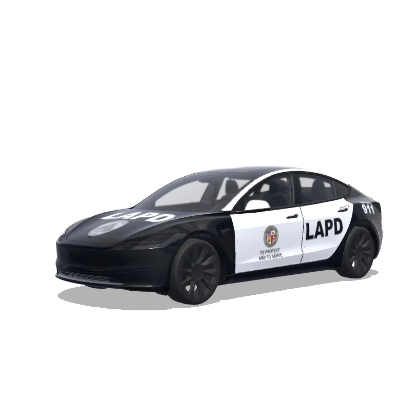 Tesla Model 3 (2024+) Standard & Premium — LAPD wrap preview