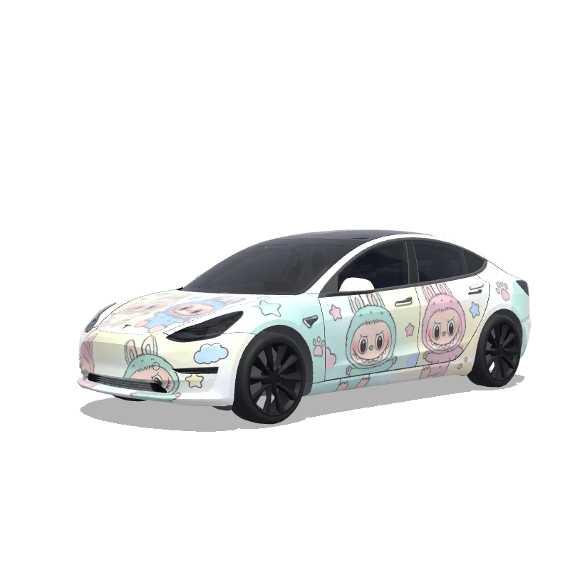Tesla Model 3 2017-2023 — カスタムデザインのラッププレビュー
