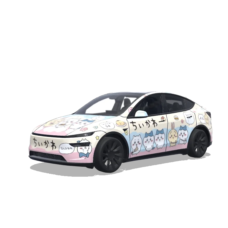 Tesla Model Y (2025+) Premium — vista previa del diseño chiikawa