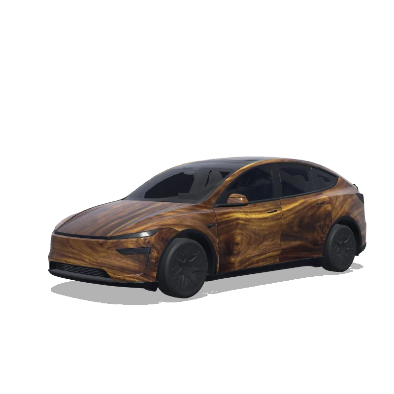 Tesla Model Y L 2025+ — 金丝楠木质感 랩 미리보기