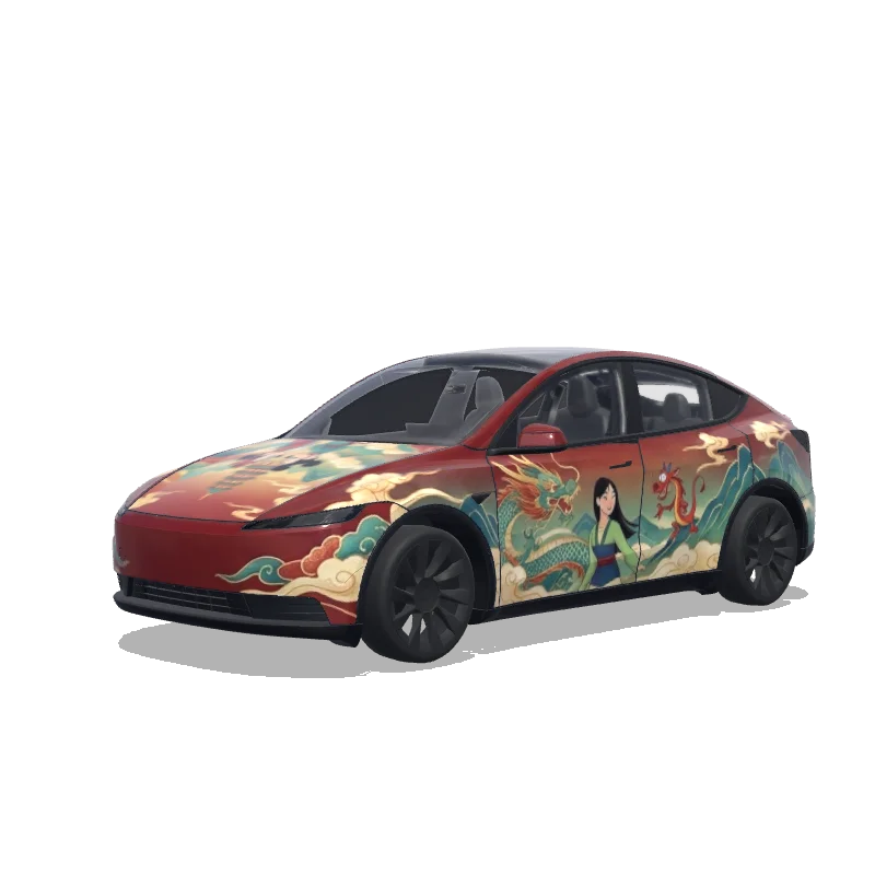 Tesla Model Y (2025+) Standard — Disney Quian'an wrap preview