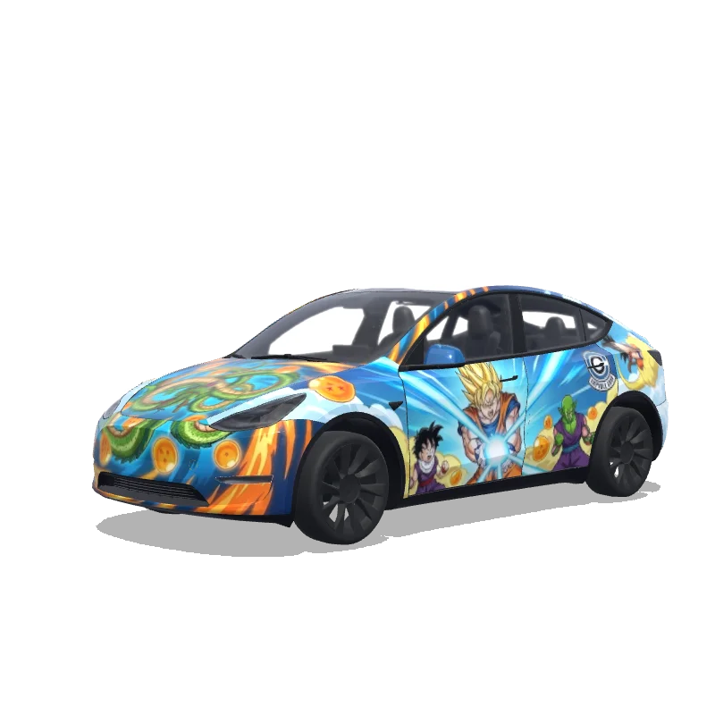 Tesla Model Y 2020-2024 — DRAGON BALL wrap preview