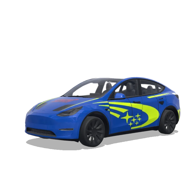 Tesla Model Y 2020-2024 — SUBARU STI wrap preview