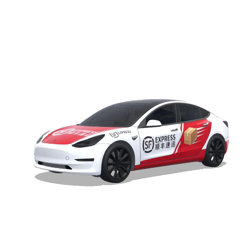 Tesla Model 3 2017-2023 — 顺丰快递车涂装预览