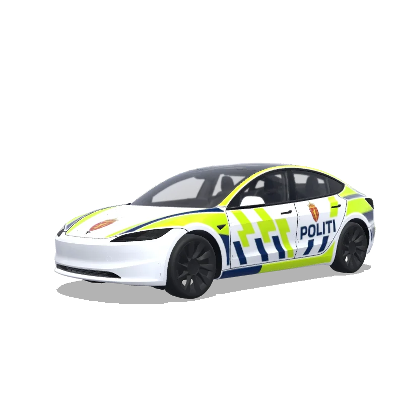 Tesla Model 3 (2024+) Standard & Premium — vista previa del diseño Norwegian police
