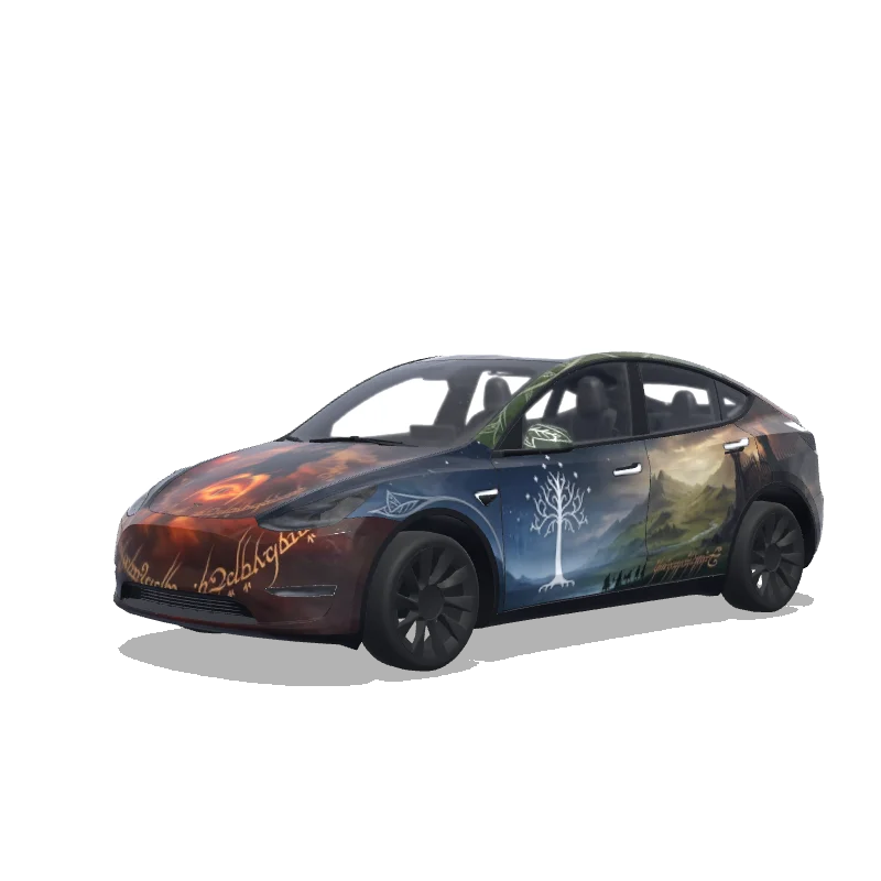 Tesla Model Y 2020-2024 — vista previa del diseño lord of the rings
