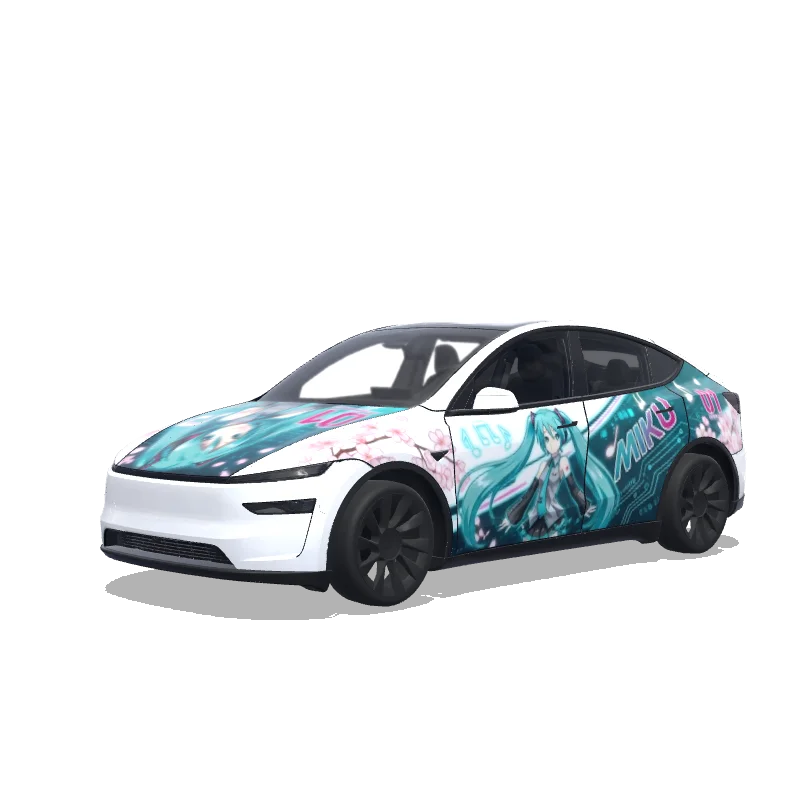 Tesla Model Y (2025+) Premium — Wrap-Vorschau: Miku Hatsune