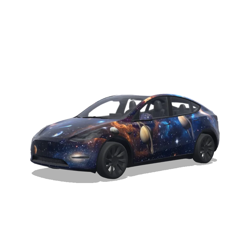 Tesla Model Y 2020-2024 — on the theme of space. wrap preview
