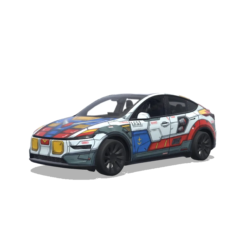 Tesla Model Y (2025+) Premium — Gundam wrap preview