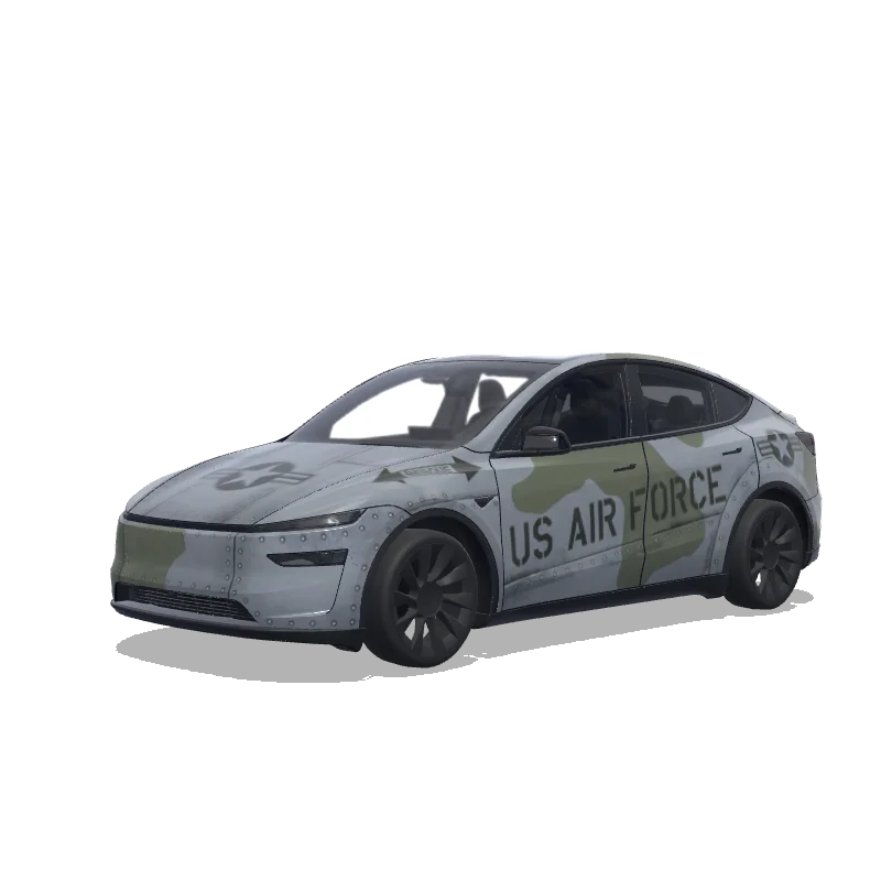 Tesla Model Y (2025+) Premium — air force wrap preview