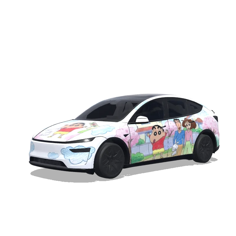 Tesla Model Y L 2025+ — crayon shinchan wrap preview