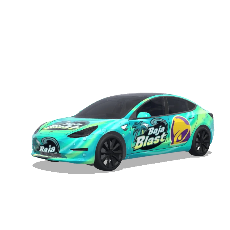 Tesla Model 3 2017-2023 — Wrap-Vorschau: Taco bell Baja blast