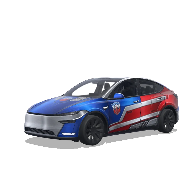 Tesla Model Y (2025+) Premium — transformers optimus prime wrap preview