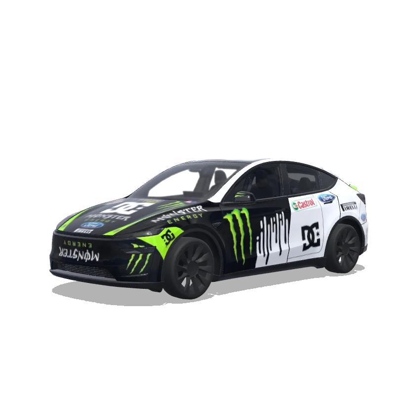 Tesla Model Y (2025+) Premium — 2008 Subaru Impreza WRX STi (as seen in Gymkhana Two)涂装预览