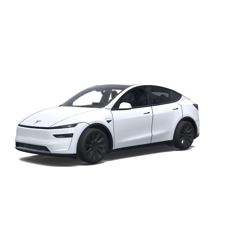 Tesla Model Y (2025+) Premium — vista previa del diseño Tesla ppf Matte White Add a small black Tesla icon to the front frunk.