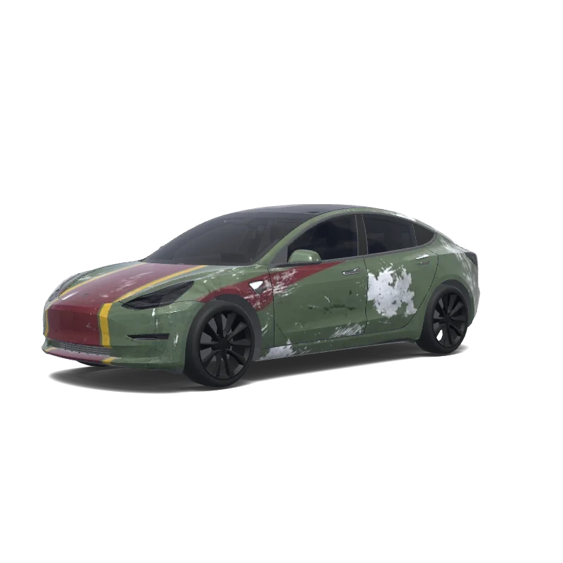 Tesla Model 3 2017-2023 — color 랩 미리보기
