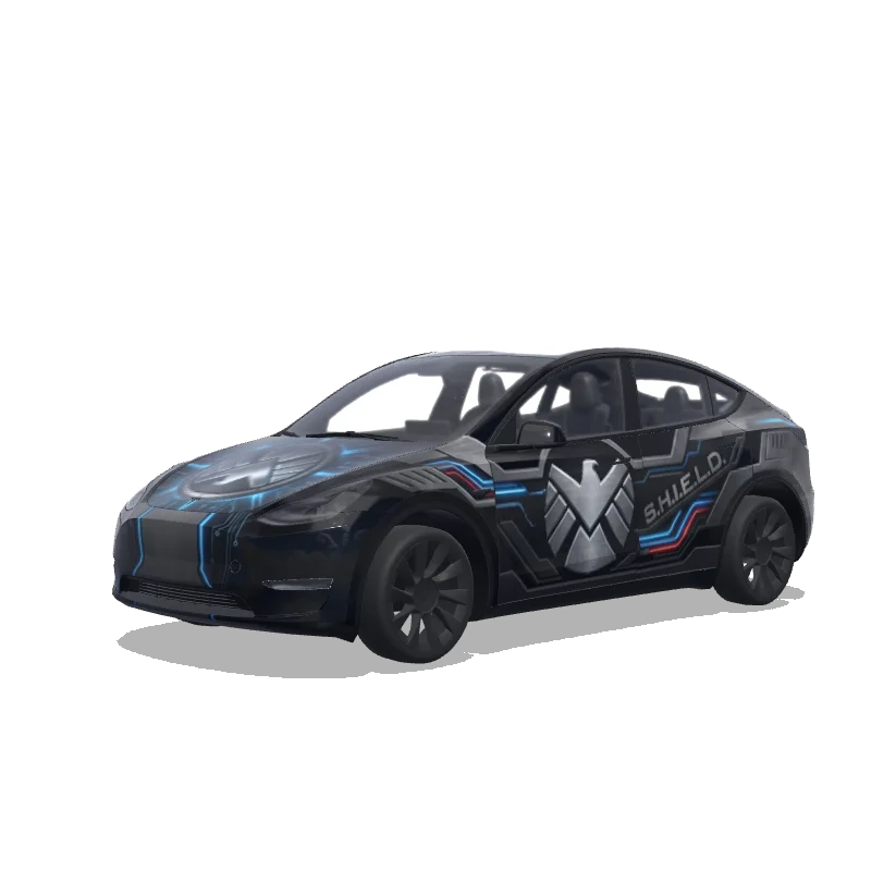Tesla Model Y 2020-2024 — aperçu du wrap 黑色神盾局酷炫一点机盖也要覆盖