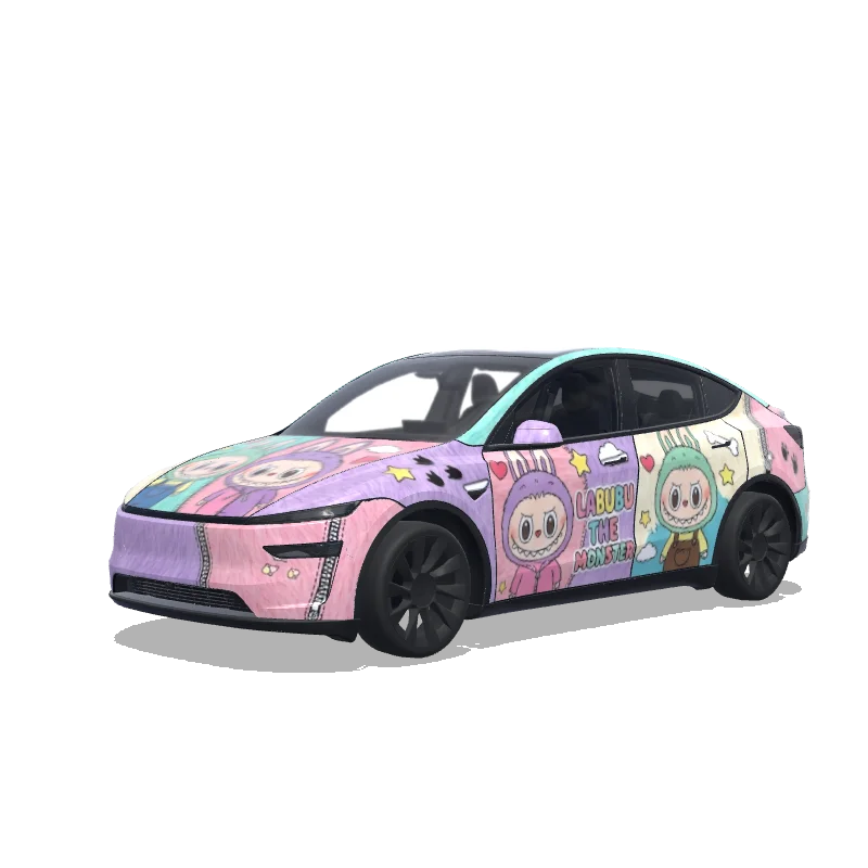 Tesla Model Y (2025+) Premium — Wrap-Vorschau: Labubu