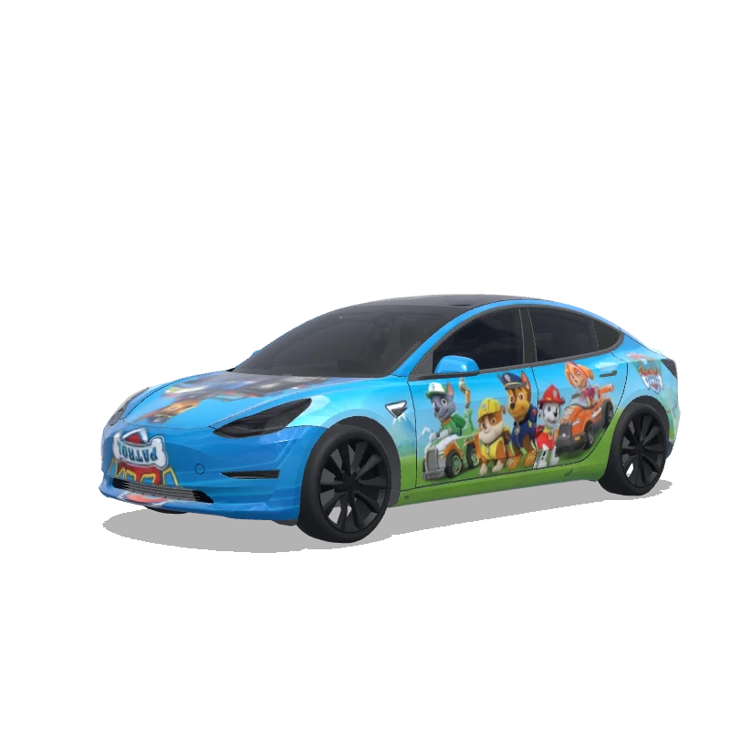 Tesla Model 3 2017-2023 — add paw patrol涂装预览
