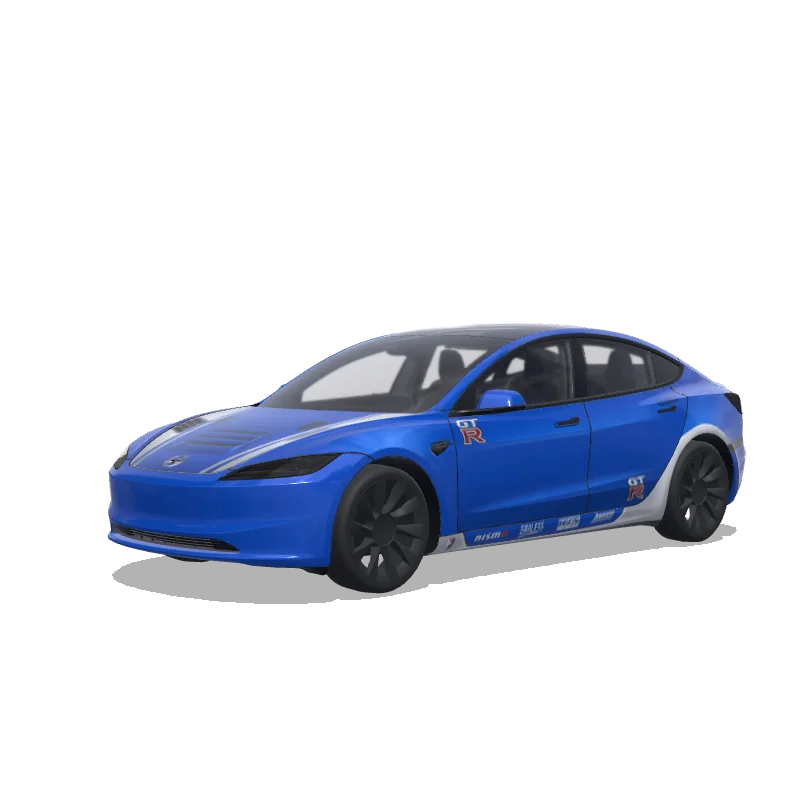Tesla Model 3 (2024+) Standard & Premium — Wrap-Vorschau: NISSAN SKYLINE GTR R34