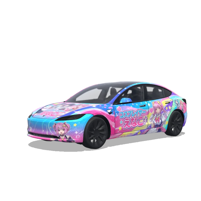 Tesla Model 3 (2024+) Standard & Premium — Wrap-Vorschau: コスプレイヤーえなこ