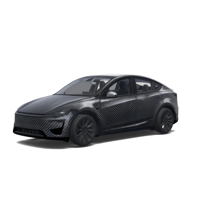 Tesla Model Y (2025+) Performance — vista previa del diseño Carbon fiber.