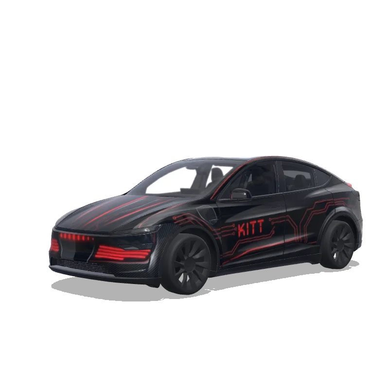 Tesla Model Y (2025+) Premium — aperçu du wrap Mache KITT.