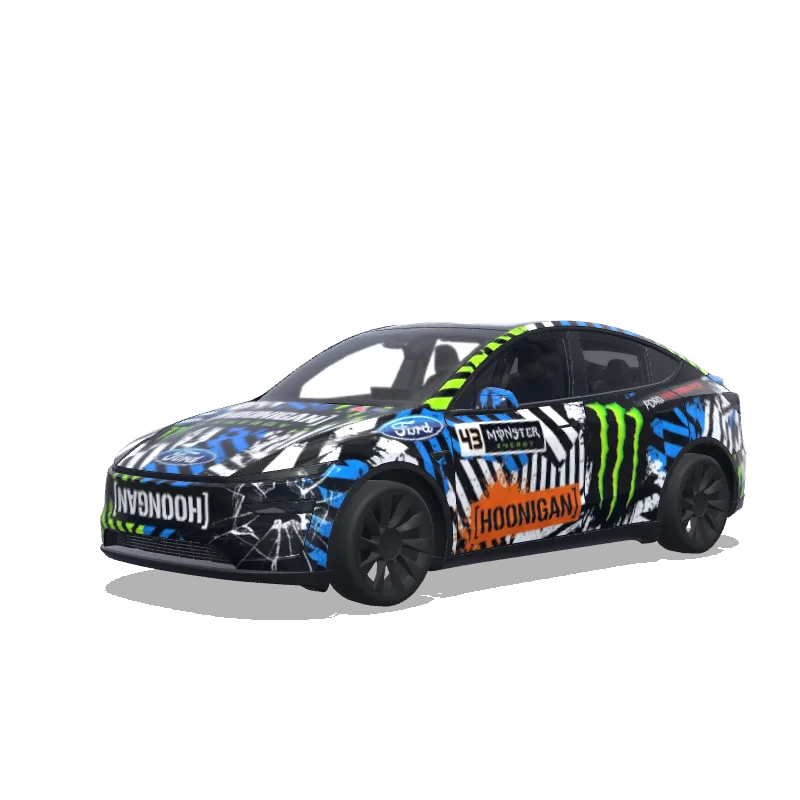 Tesla Model Y (2025+) Premium — vista previa del diseño ken block