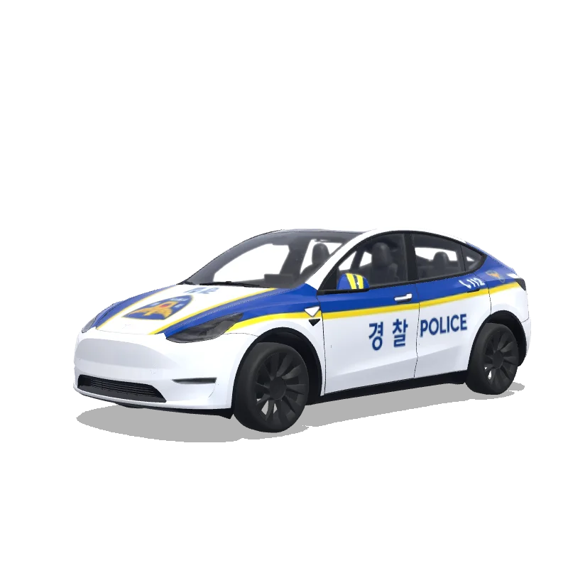 Tesla Model Y 2020-2024 — korean police wrap preview