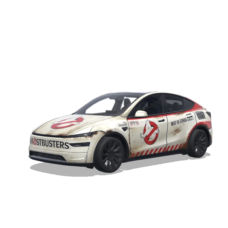 Tesla Model Y (2025+) Premium — ghostbuster movie wrap preview